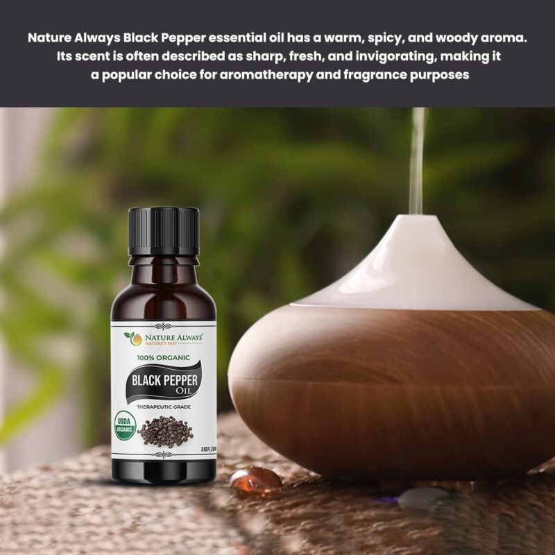 Nature Always' Organic Black Pepper Essential Oil Benefits