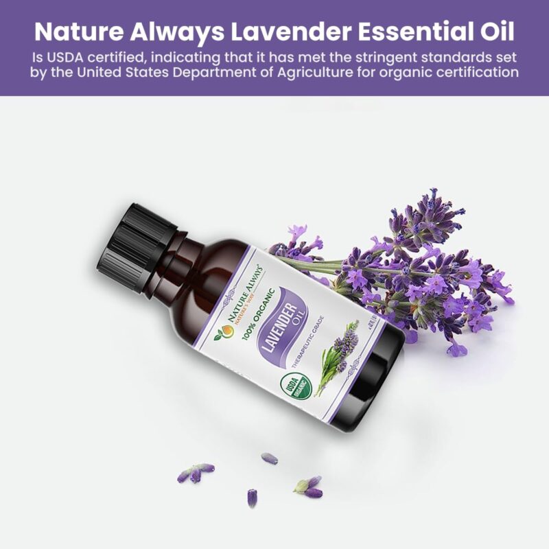 USDA Certified Nature Always' Organic Lavender Essential Oil