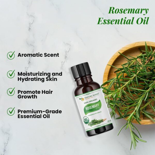 Nature Always' Organic Rosemary Essential Oil Benefits
